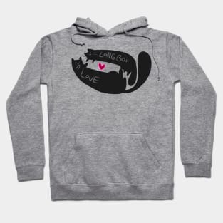 Black Cat Long Boi Love Hoodie